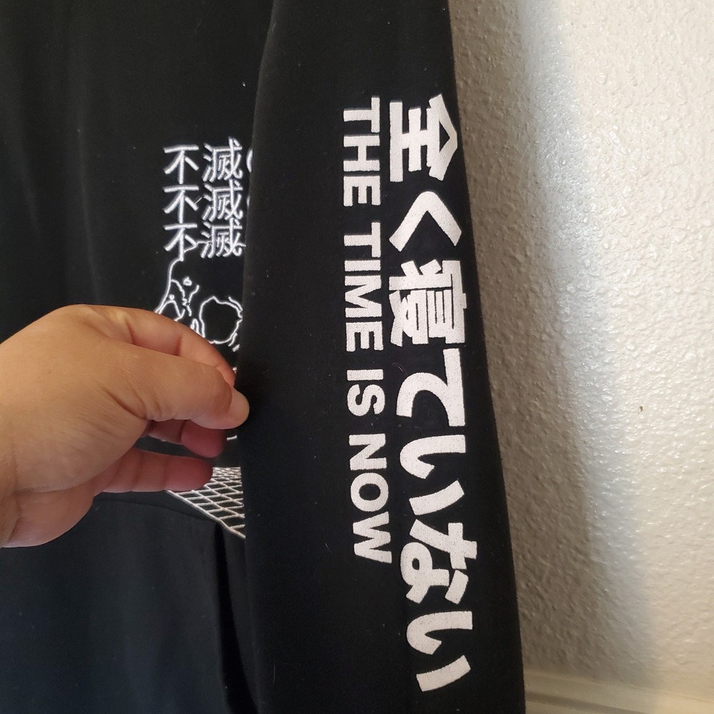 Brooklyn Cloth Mens Black Graphic Hoodie Skull Immortality Streetwear Size M - Picture 3 of 15